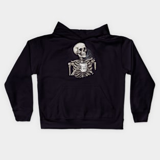 Dead inside but caffeinated Kids Hoodie